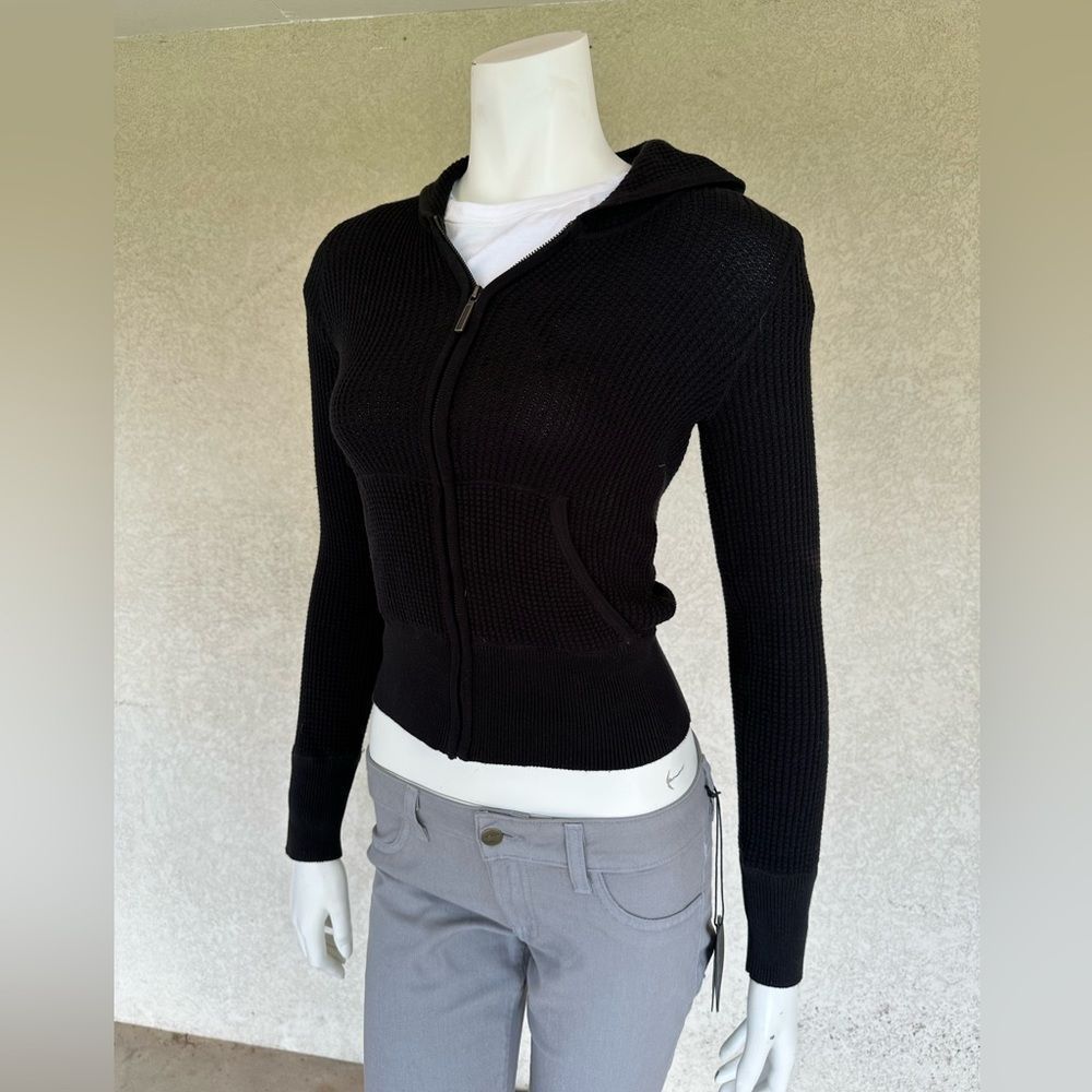 Vince Waffle Zip Up Hoodie Jacket